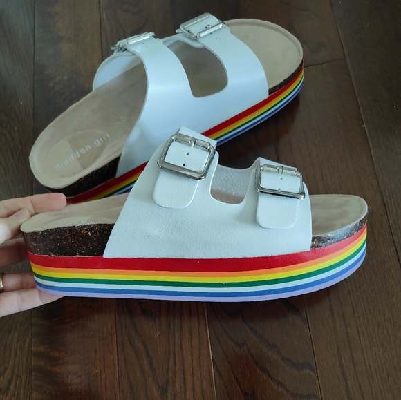 Madden Girl Shoes - Madden Girl Rainbow sandals